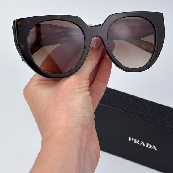 Prada PR14WS 2AU6S1 Women BRAND NEW Sunglasses Havana Brown Gradient Cat Eye - Picture 2 of 11